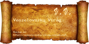 Veszelovszky Virág névjegykártya