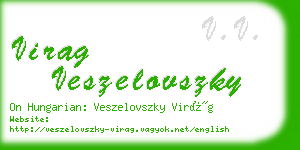 virag veszelovszky business card
